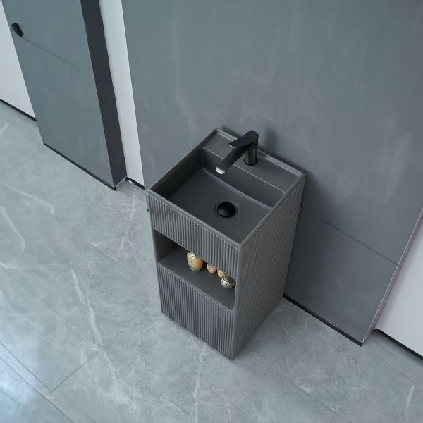 Graffe Stria Mat Gri Monoblok Lavabo