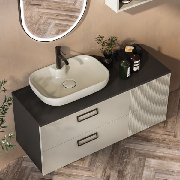 FYM Silvena 120 cm Sahra Banyo Dolabı