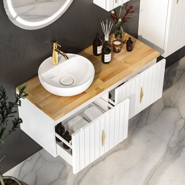 FYM Infınıtıy 110 cm Banyo Dolabı Beyaz