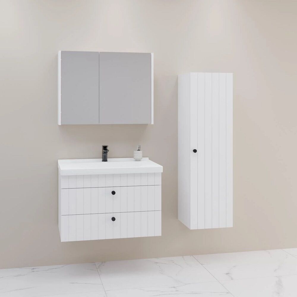 Aquanil Petit 80 cm Beyaz Banyo Dolabı