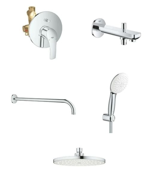 Grohe Eurosmart Gagalı Ankastre Banyo Seti