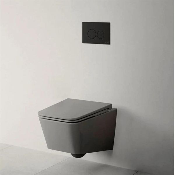 Vitra Equal Rim-Ex Kanalsız Asma Klozet, 54 cm, Mat Taş Gri