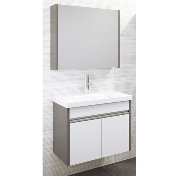Aquanil  Aden 65 cm Antrasit Beyaz Banyo Dolabı