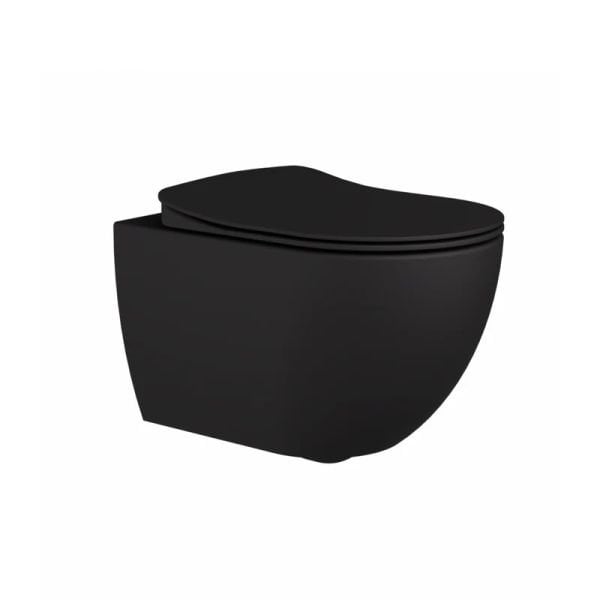CREAVİT Free Rim-Off Asma Klozet Mat Siyah