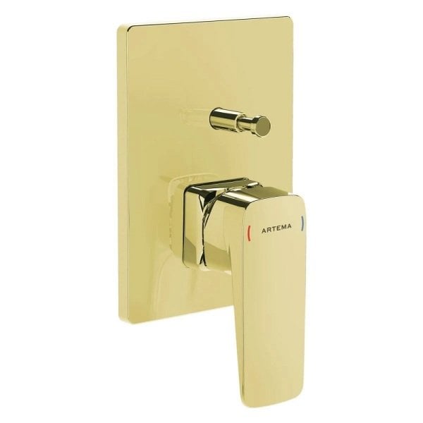 Artema Root Square  Ankastre Banyo Bataryası Altın