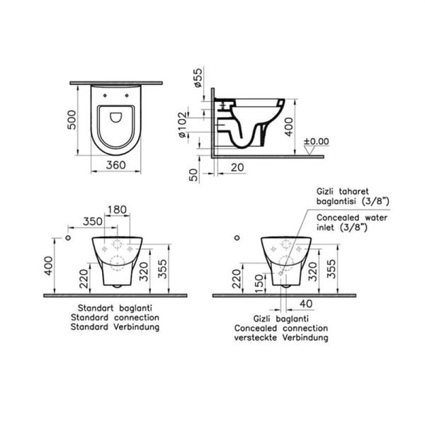 Vitra Zentrum Asma Klozet