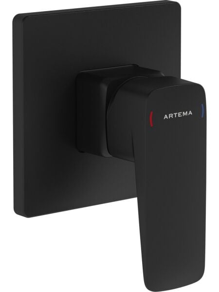 Artema Root Square  Ankastre Duş Bataryası Mat Siyah