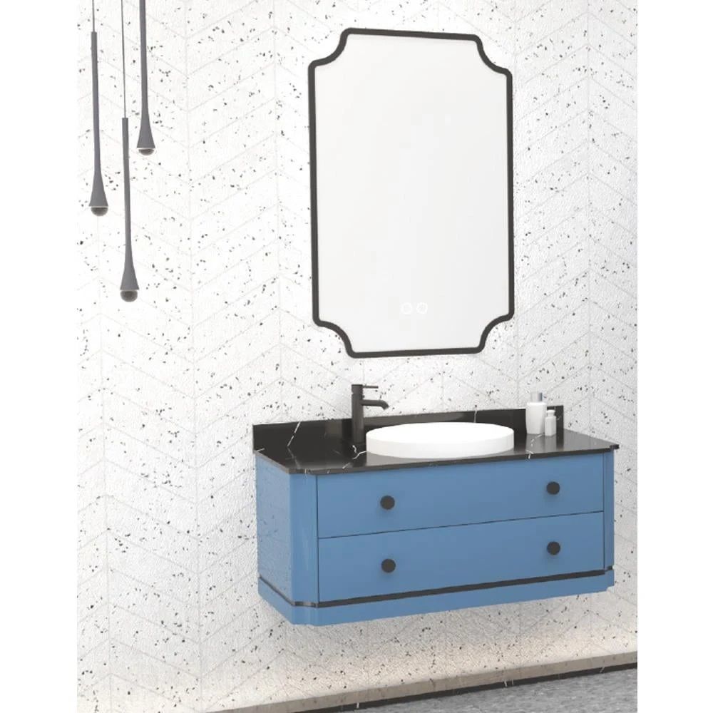 Aquanil  Adria 100 cm  Mavi Banyo Dolabı