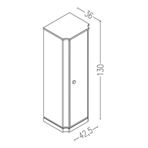 Aquanil  Adria 100 cm  Mavi Banyo Dolabı