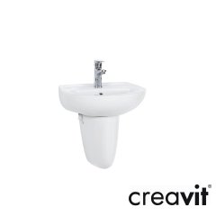 CREAVİT 36x45 cm Lavabo, Yarım Ayak