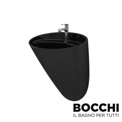 BOCCHI Venezia Asma Monoblok Lavabo (Parlak Siyah)