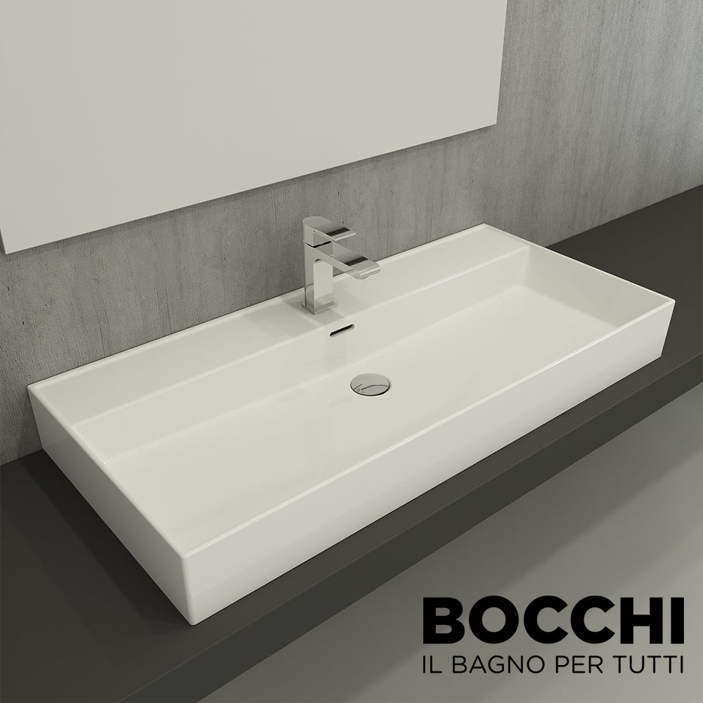 BOCCHİ Milano Lavabo 100 cm Parlak Beyaz