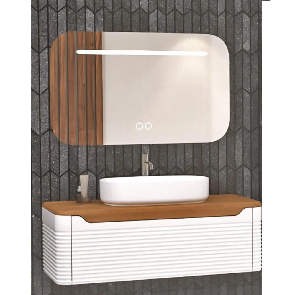 Aquanil  Ardino 110 cm  Beyaz Banyo Dolabı