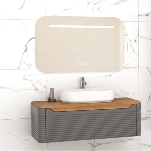 Aquanil  Ardino 110 cm Antrasit Banyo Dolabı