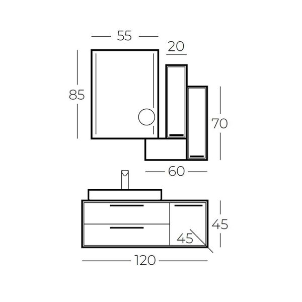 Belinza Urban 120 cm Banyo Dolabı Beyaz