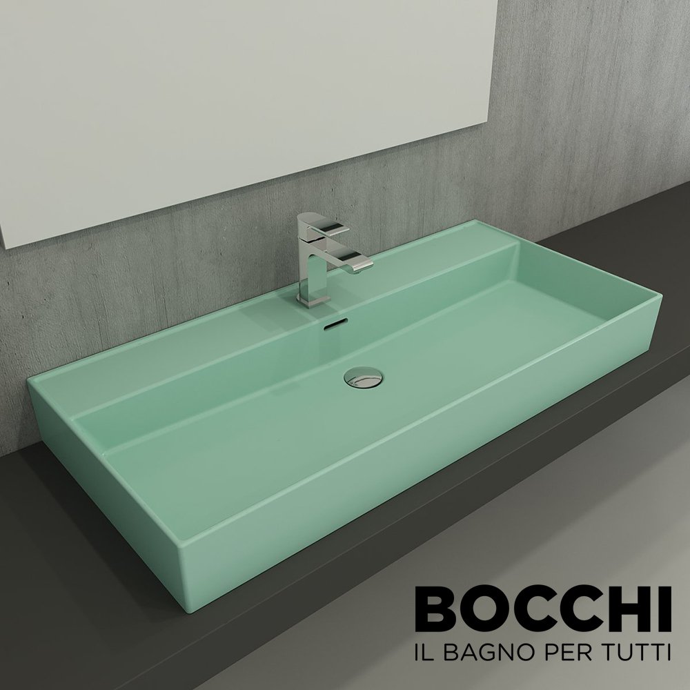 BOCCHİ Milano Lavabo 100 cm Mat Mint Yeşil