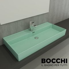 BOCCHİ Milano Lavabo 100 cm Mat Mint Yeşil