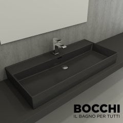 BOCCHİ Milano Lavabo 100 cm Mat Antrasit