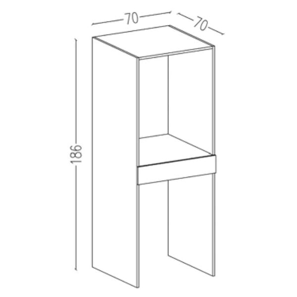 Aquanil  Arya 70 cm  Beyaz Çamaşır ve Kurutma Makinesi Dolabı