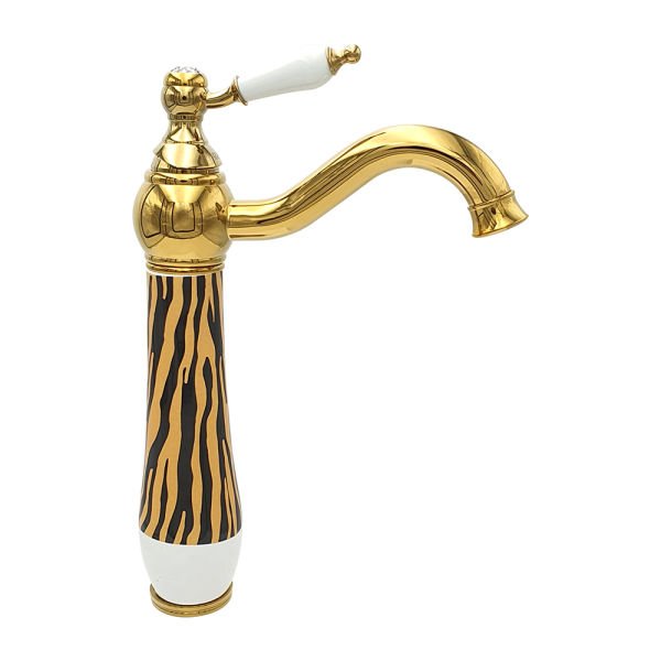 Tiger Altın Zebra Çanak Lavabo Bataryası
