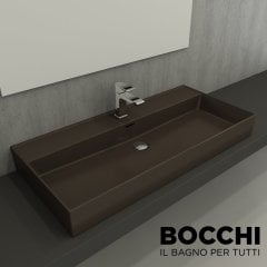 BOCCHİ Milano Lavabo 100 cm Mat Kahve