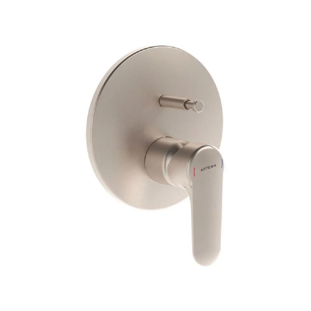 Artema Root Round Ankastre Duş Bataryası Fırçalı Nikel