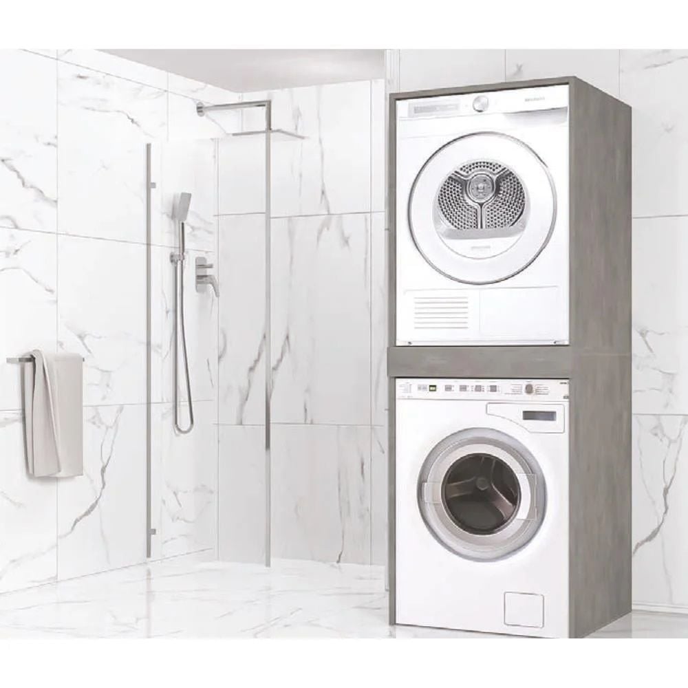 Aquanil  Arya 70 cm  Retro Gümüş Çamaşır ve Kurutma Makinesi Dolabı