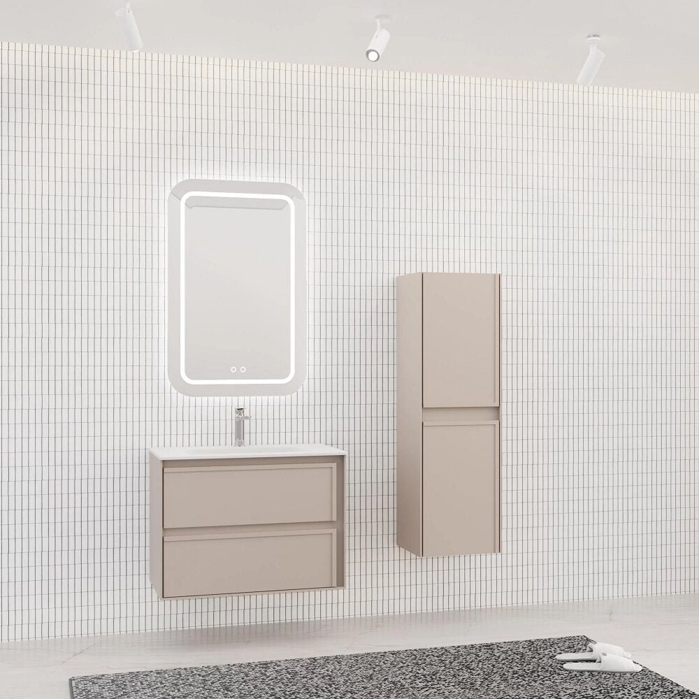 Aquanil Elisa 80 cm  Vizon Banyo Dolabı