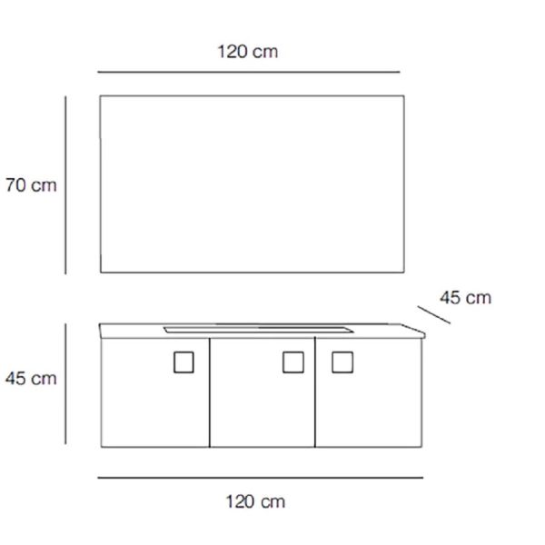 FYM Alba 120 cm Beyaz Banyo Dolabı