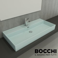 BOCCHİ Milano Lavabo 100 cm Mat Buz Mavisi