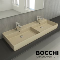 BOCCHI Milano Çift Gözlü Lavabo 120 cm Mat Yasemin