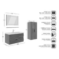 Belinza Savoy 85 cm Banyo Dolabı