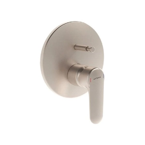 Artema Root Round Ankastre Duş Bataryası Fırçalı Bakır