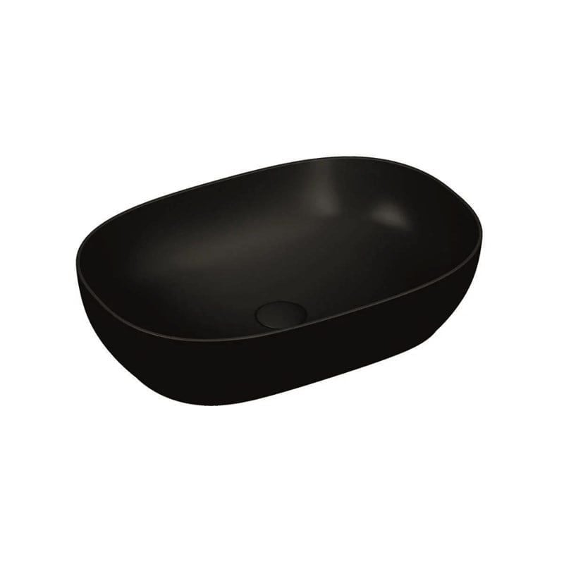 Vitra Outline Oval Çanak Lavabo, 60 cm, Mat Siyah