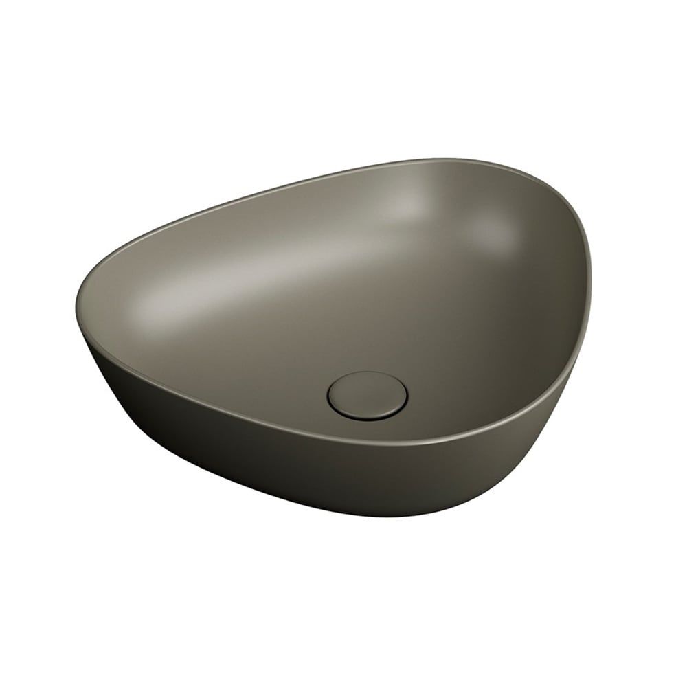 Vitra Plural Üçgen Alçak Çanak Lavabo, 47 cm, Mat Vizon
