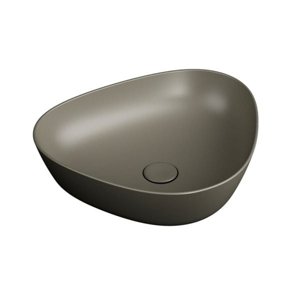 Vitra Plural Üçgen Alçak Çanak Lavabo, 47 cm, Mat Vizon