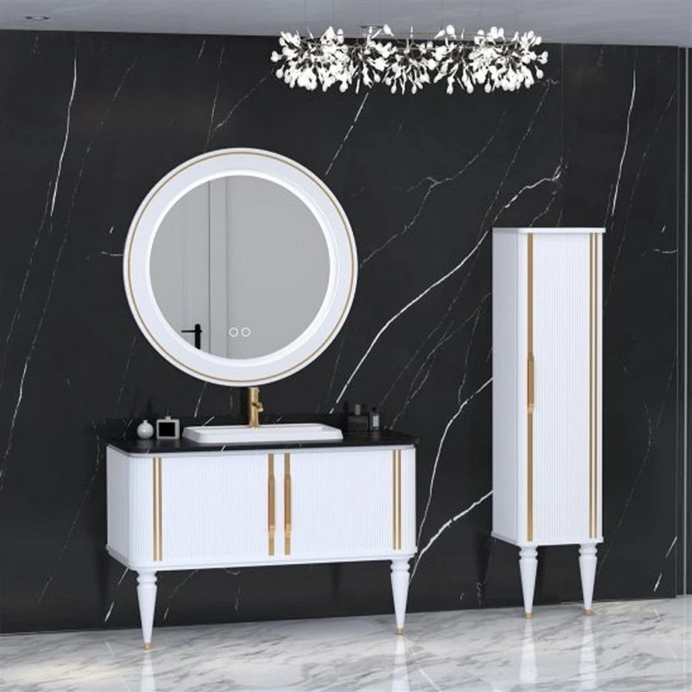 Aquanil  Laura 120 cm  Beyaz Banyo Dolabı