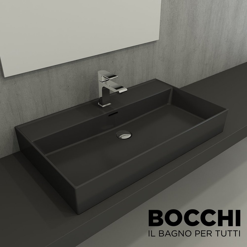 BOCCHİ Milano Lavabo 80 cm Mat Antrasit