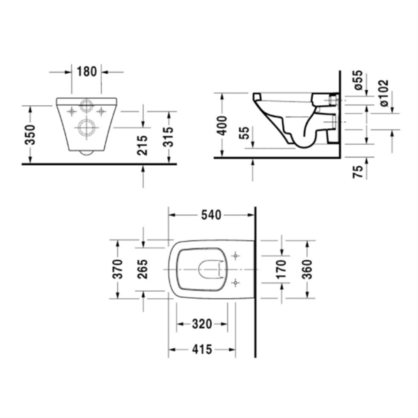 Duravit Durastyle  Asma Klozet, Kapak Dahil