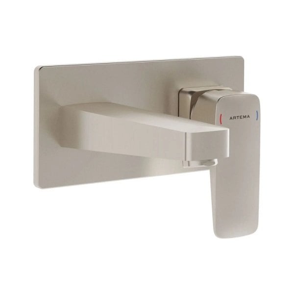 Artema Root Square Fırçalı Nikel Ankastre Lavabo Bataryası