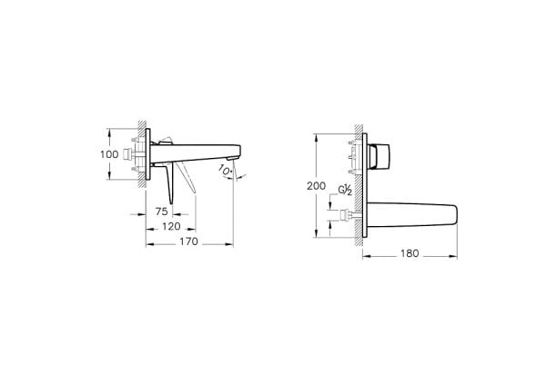 Artema Root Square Fırçalı Nikel Ankastre Lavabo Bataryası