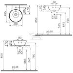 Vitra Geo Yuvarlak Lavabo, 38 cm