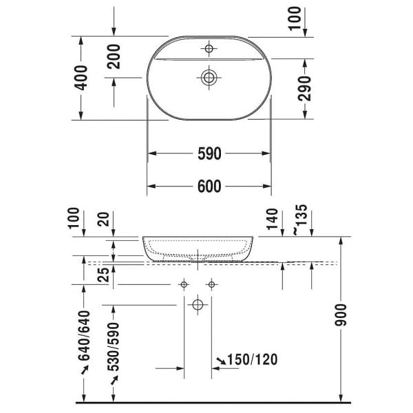 Duravit Luv DuraCream Lavabo 60 cm