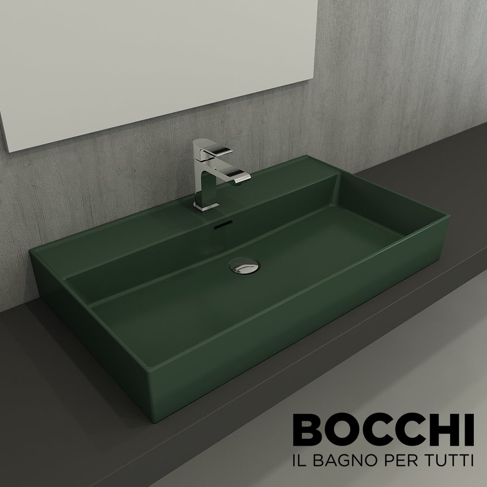 BOCCHİ Milano Lavabo 80 cm Mat Yeşil