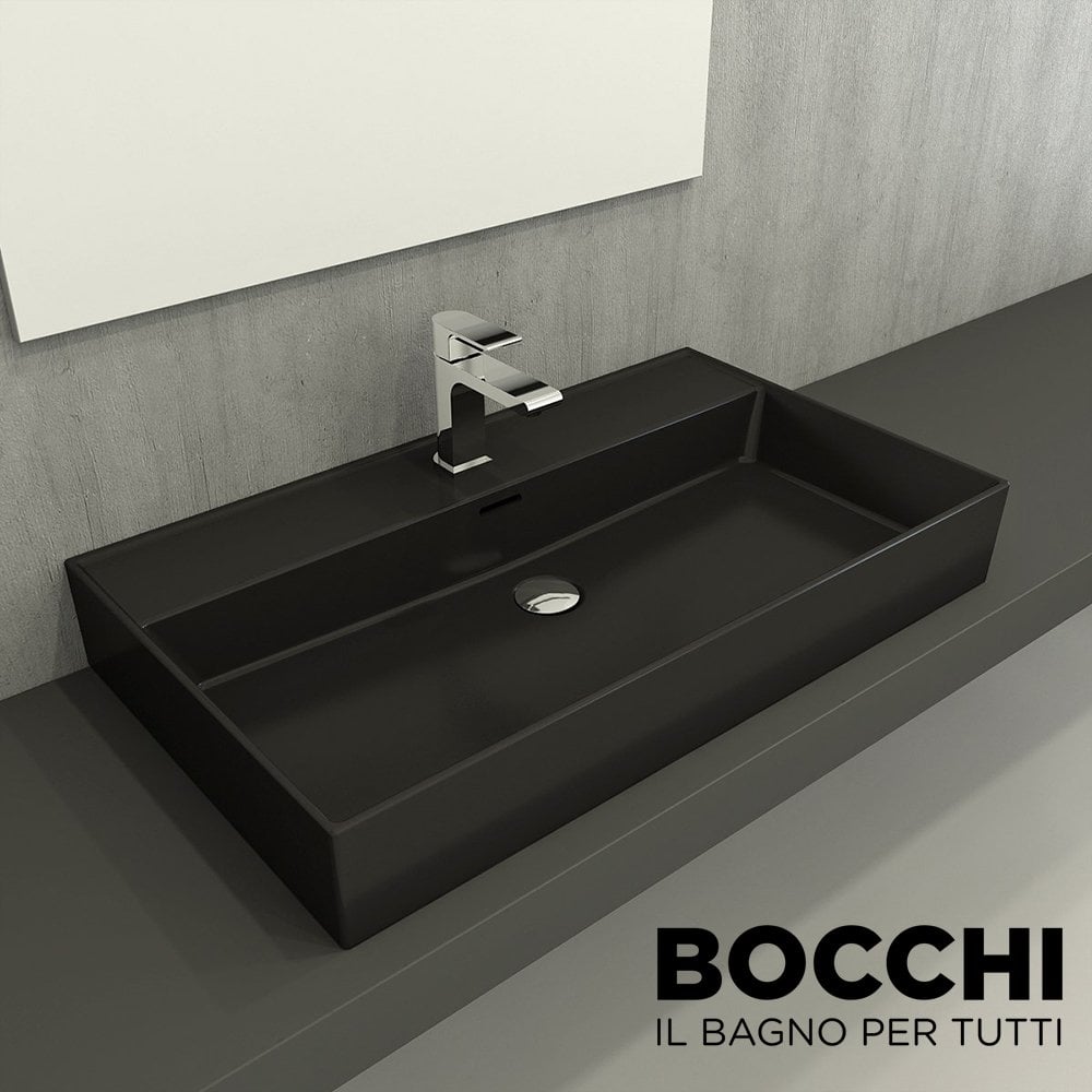 BOCCHİ Milano Lavabo 80 cm Mat Siyah