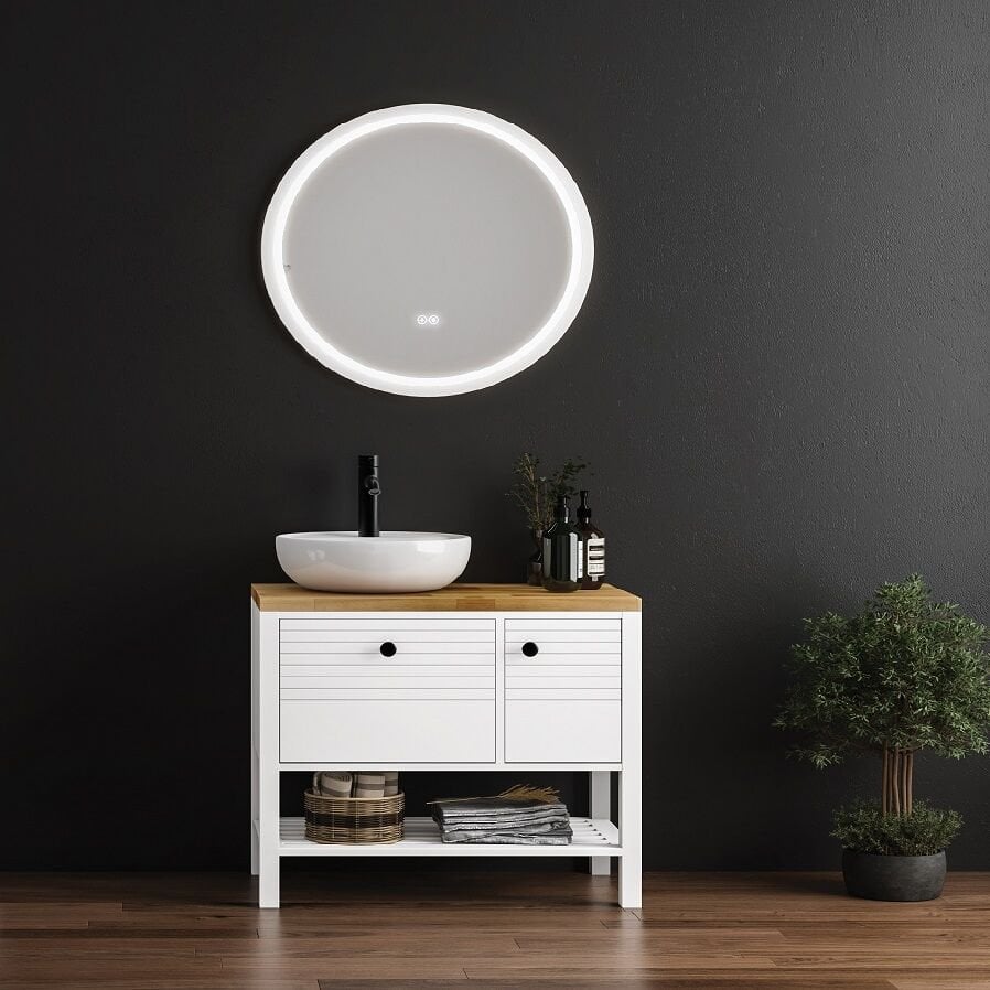 FYM Ruby 80 cm  Beyaz Banyo Dolabı