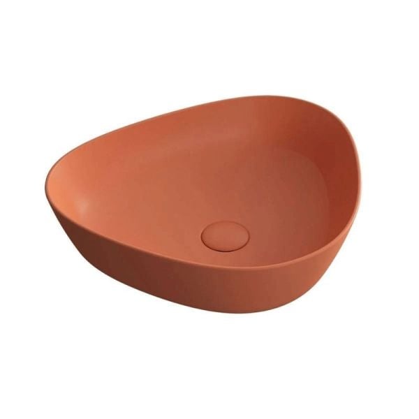 VitrA Plural 47 cm Mat Terra Rosso Alçak Üçgen Çanak Lavabo