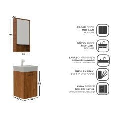 Belinza City 40 cm Banyo Dolabı