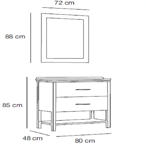 FYM Garden 80 cm Sahra Banyo Dolabı