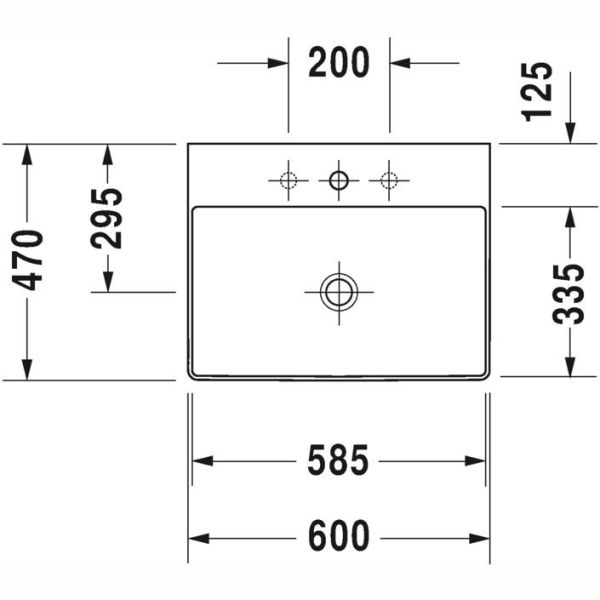 Duravit DuraSquare DuraCeram Çanak Lavabo 60 cm